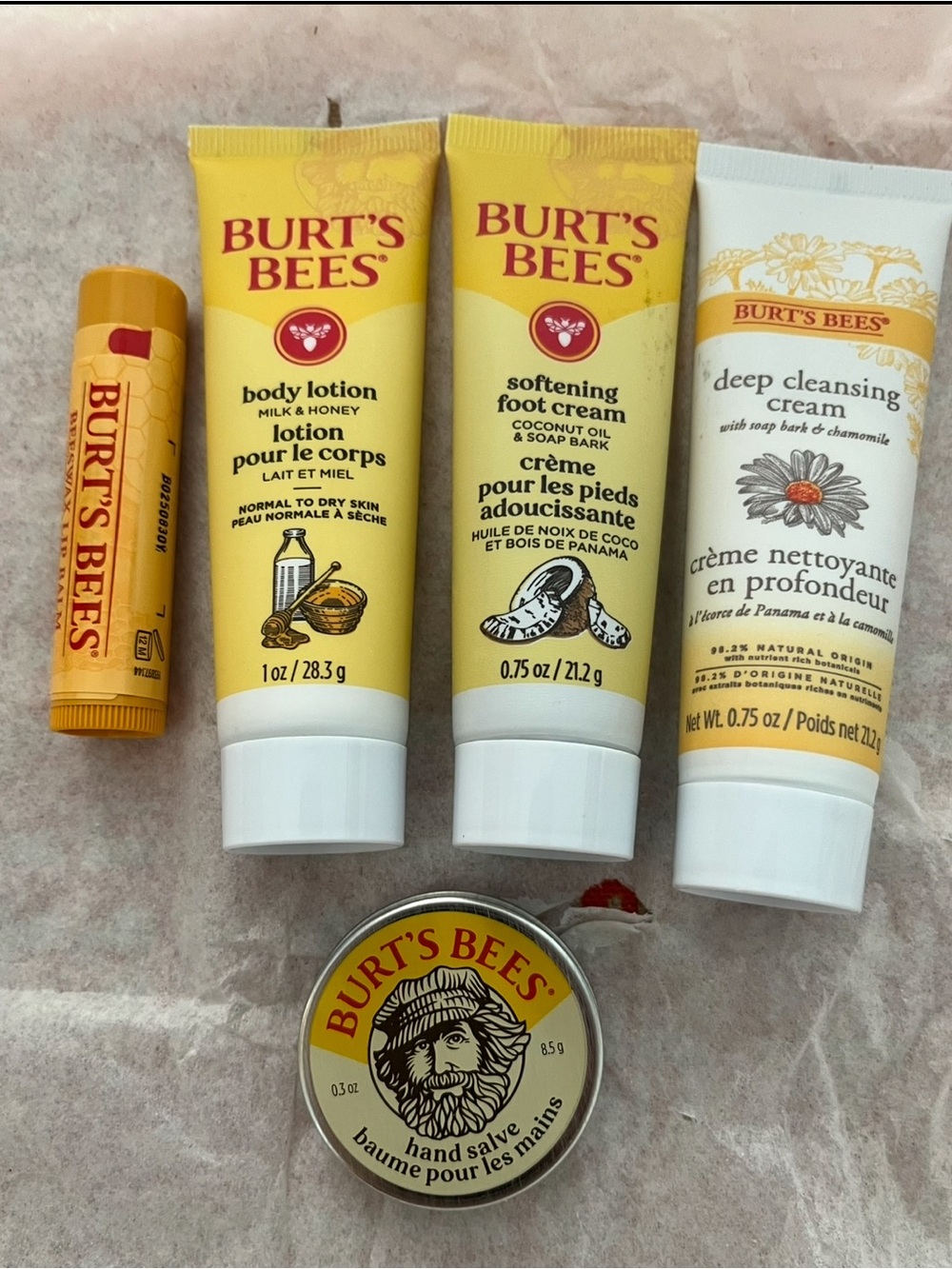 Burt's Bees Yellow Travel Skincare Set